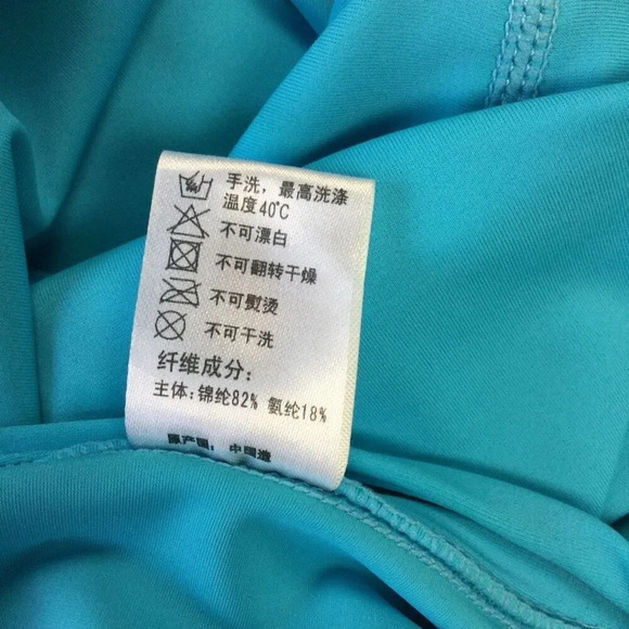 Sbart Womens Blue Zip Front Long Sleeve One Piece Swimsuit Cover Up Small - Picture 9 of 12